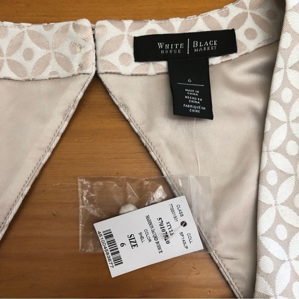 NWT White House Black Market Jacquard Bodice - Picture 8 of 11